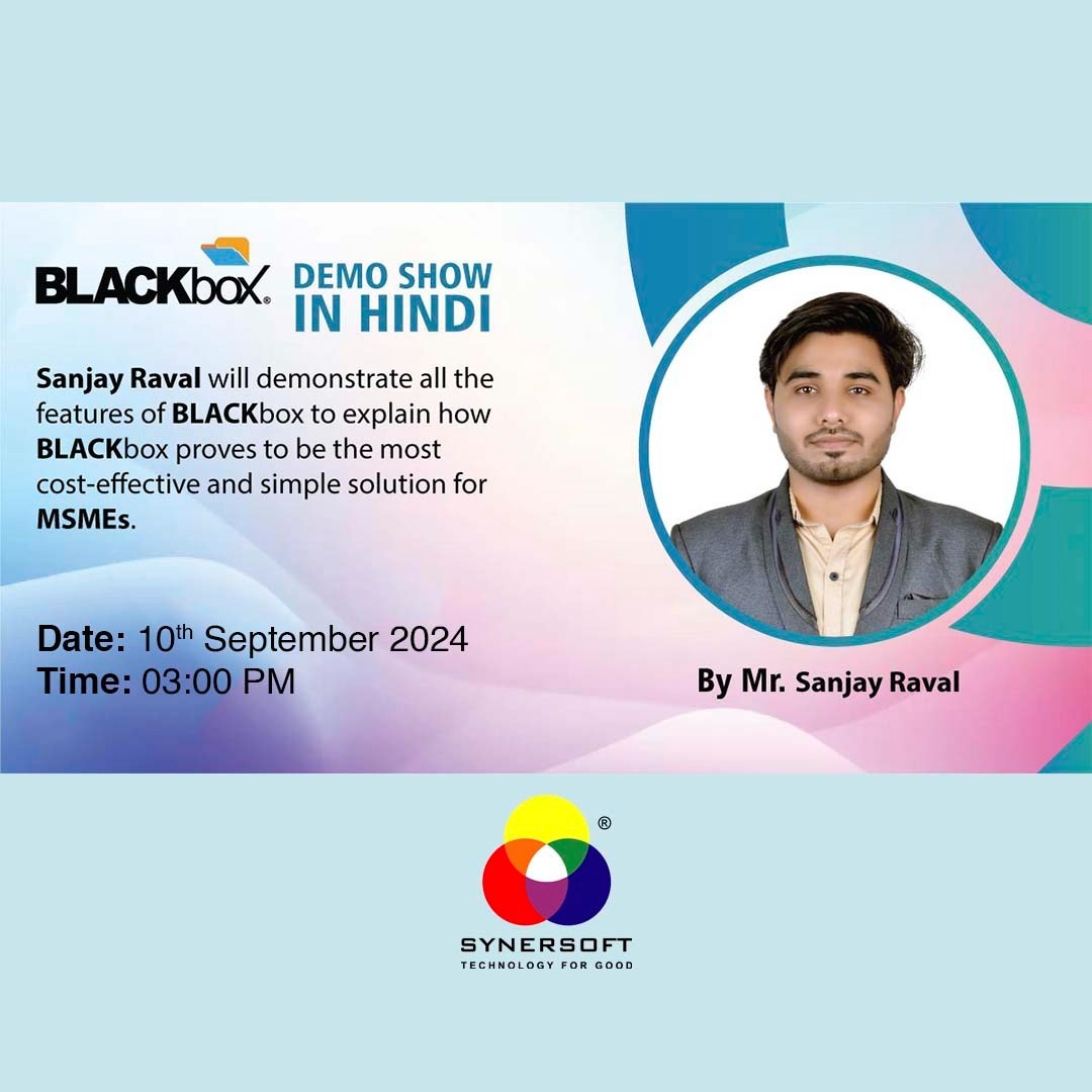 SynersoftTech's tweet image. Join our Webinar on Data Loss &amp;amp; Leakage Prevention for MSMEs! 

Sanjay Raval demos BLACKbox to tackle data centralization, security, WFH &amp;amp; save licensing costs.

🗓️ 10th Sept, 3 PM  
👉 synersoft.in/webinars/10thS…  

#BLACKbox #DataSecurity #MSMESolutions #Webinar #DataProtection
