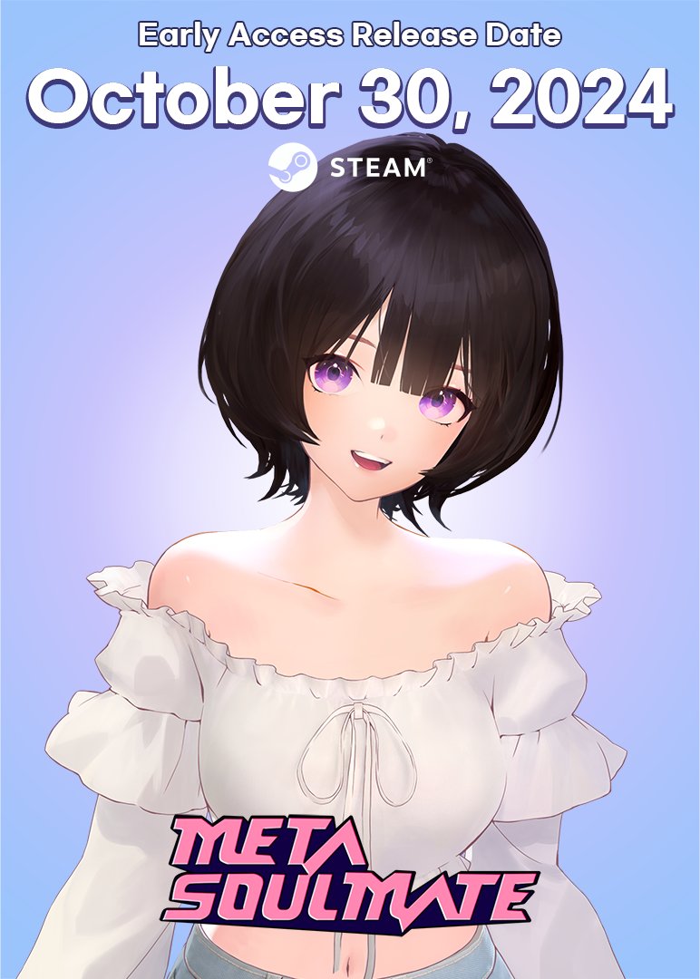 Meta Soulmate의 얼리억세스 출시 일정이 드디어 확정되었습니다! 서서히 차가운 기운이 감도는 10월의 끝자락, 여러분의 마음을 따뜻하게 감싸드릴 준비를 하고 있습니다.
출시일: 2024년 10월 30일
캐릭터 생성, 커스터마이징, 버튜버 도구들을 미리 체험하세요!많은 관심과 사랑 부탁드립니다! 💫