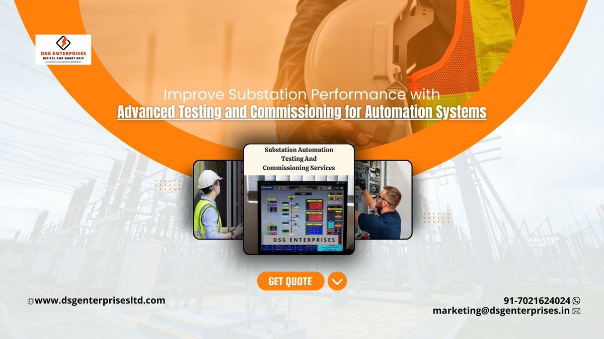 enterprises_dsg's tweet image. Improve Substation Performance with Advanced Testing and Commissioning for Automation Systems
To know more, 𝐯𝐢𝐬𝐢𝐭 𝐮𝐬 at: shorturl.at/rBk6r
#dsg #SubstationAutomation #TestingAndCommissioning #SCADASystems #AutomationServices #EnergyManagement #SubstationModernization
