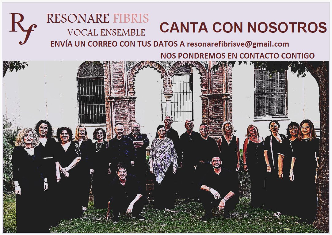 Resonare's tweet image. ¡Se nos presenta una temporada muy interesante!
En Resonare Fibris ya hemos comenzado nuestros ensayos para la temporada 2024/25 con grandes proyectos: Conciertos a capella y sinfónicos,  encuentros con otros coros tanto de Málaga como venidos del otro lado del Atlántico.