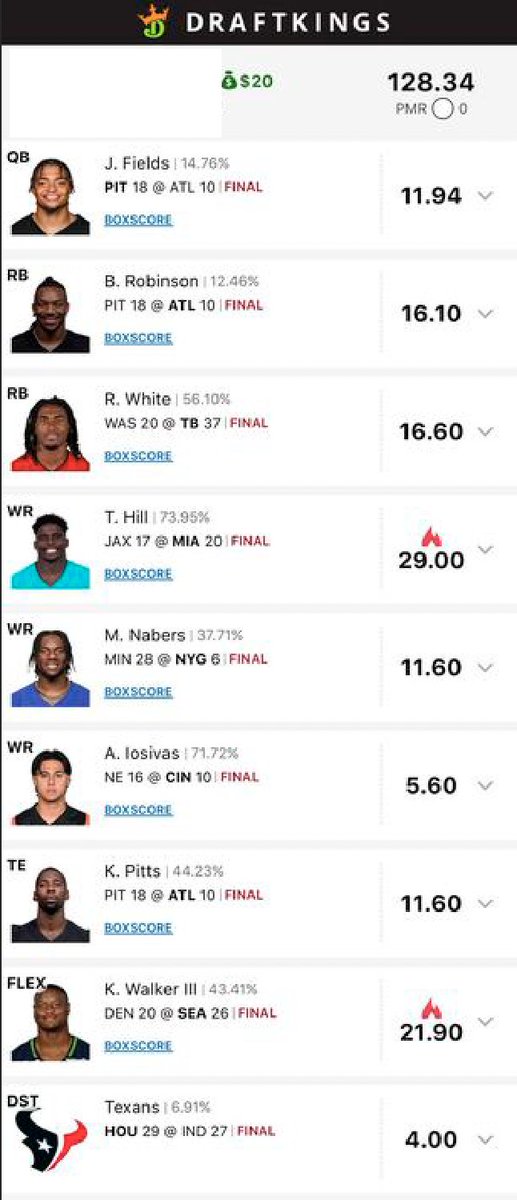 InvestDFS's tweet image. Week 1 #NFL #DFS Main Slate in the books

#InvestDFS 2024 season record: 1-0  

To win with us 👉 Message @InvestDFS 

We’re on to Week 2 | #TimeToInvest 📈