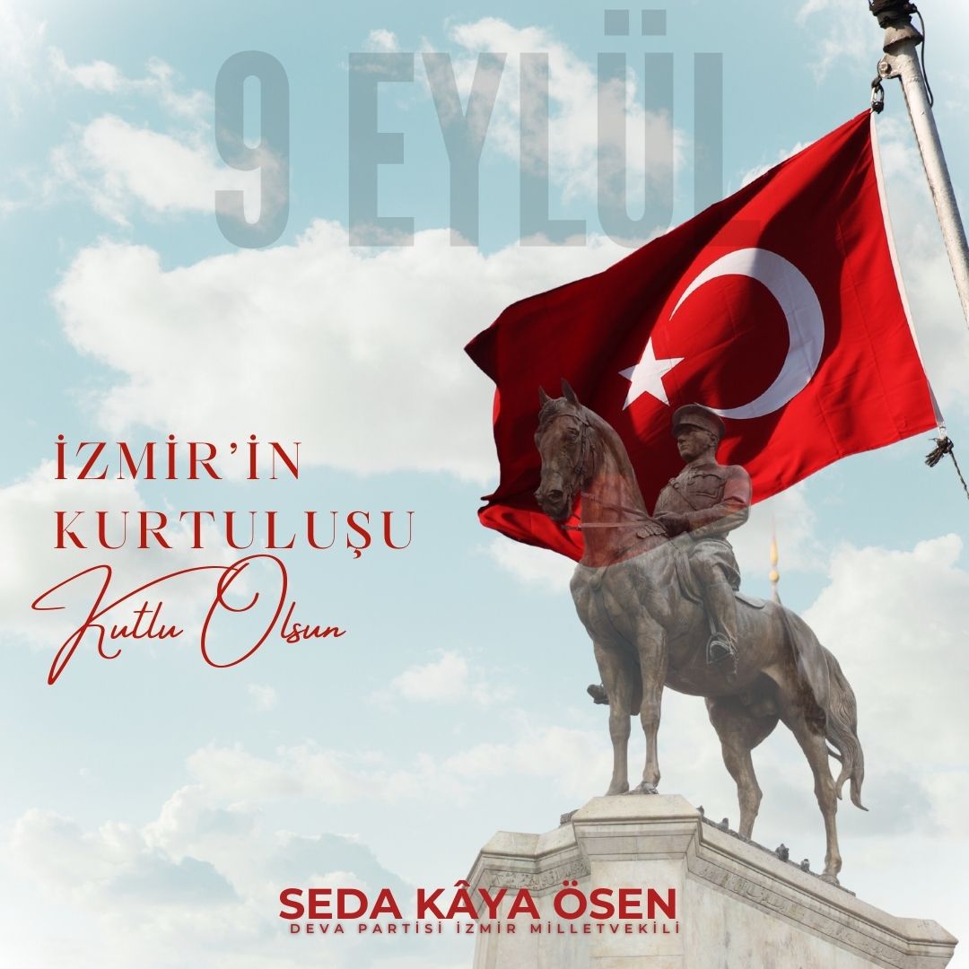 ssedakayaosen's tweet photo. Güzel İzmir’imizin işgalden kurtuluşunun 102. yıl dönümü kutlu olsun! 🇹🇷

Nice yokluklar içinde vatan için düşman işgaline karşı azimle, inançla, fedakarlıkla direniş destanı  yazan ve milletimizi bağımsızlık ülküsü etrafında birleştiren Ulu Önder Gazi Mustafa Kemal Atatürk ve bu onurlu mücadelenin tüm kahramanlarını rahmetle ve minnetle anıyorum. 

Ruhları şad olsun.
 #9Eylül #9EylülİzmirinKurtuluşu #9Eylül1922