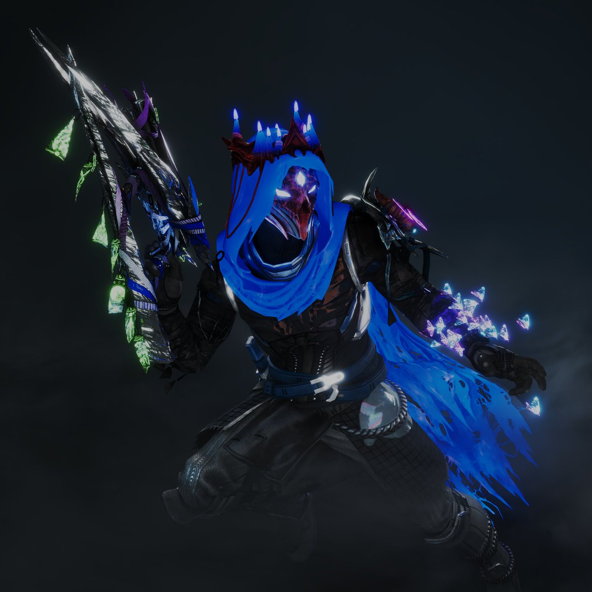 connor_dalton's tweet photo. I don't see a lot of folks using Ex Diris nowadays, but I'm still enjoying my prismatic hunter moths build. 

#blender #b3d #blender3d #destiny2 #destinythegame #destinyart https://t.co/hrjNbE170W
