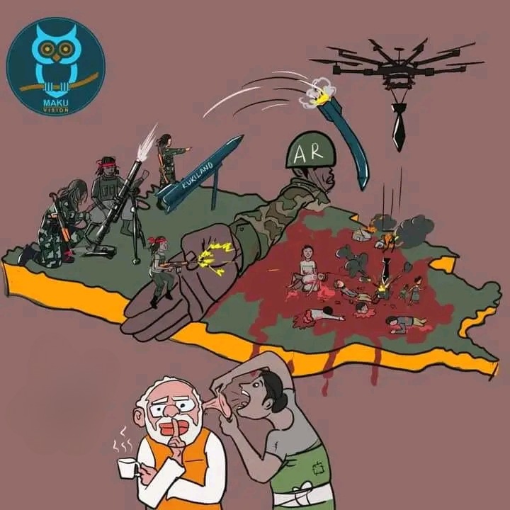 The painful reality of #Manipur: the #Government remains silent as the Meitei people suffer. With Central Forces supporting #Kukimilitants, violence rages on, leaving the #Meitei community devastated and unheard. 

#ManipurCrisis #MeiteiSuffering #SaveManipur