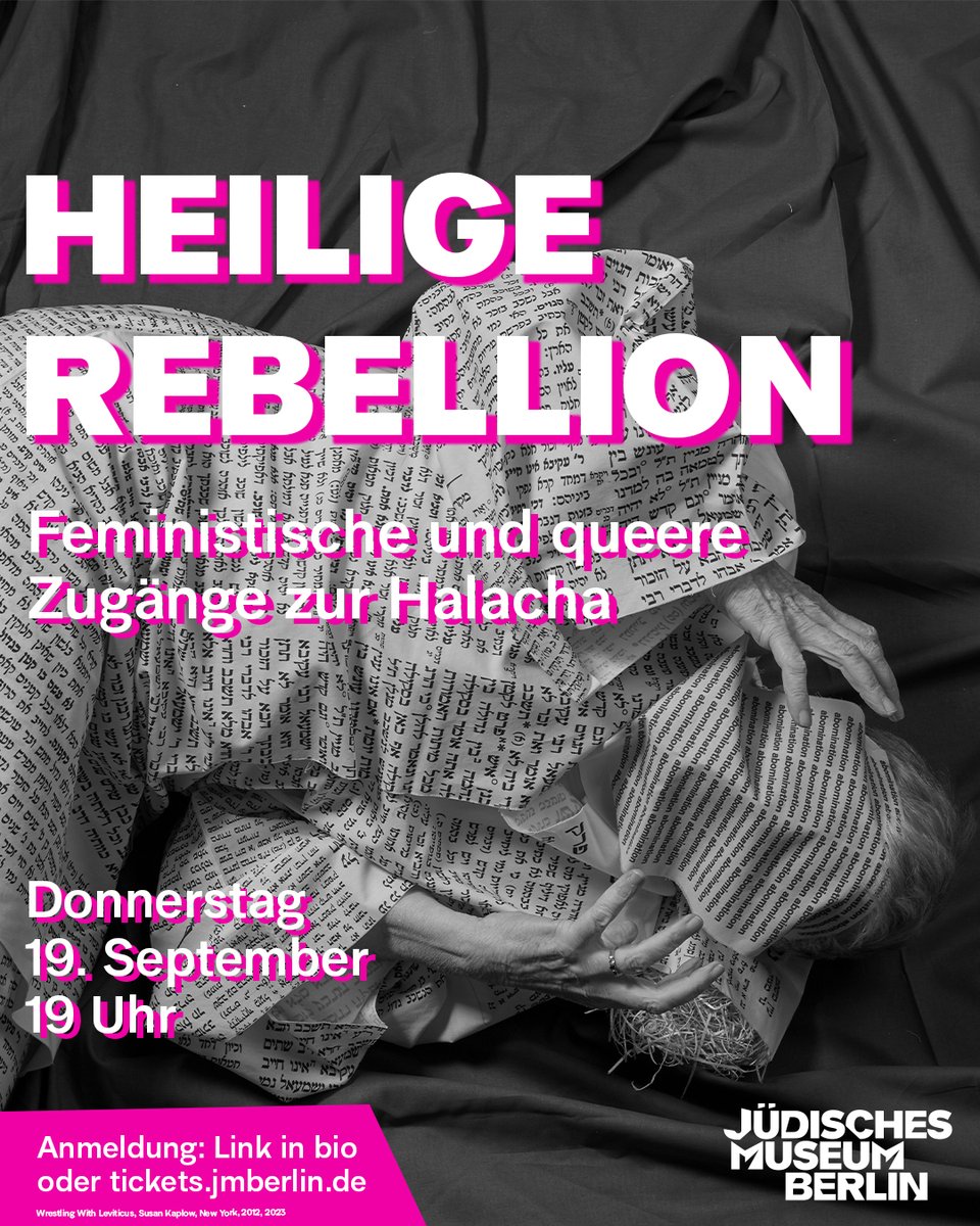 DO | 19. SEP | #Vortrag zu feministischen und queeren Zugängen zur Halacha mit Ronit Irshai und Avigail Ben Dor Niv | Sex #JuedischePositionen jmberlin.de/vortrag-heilig…