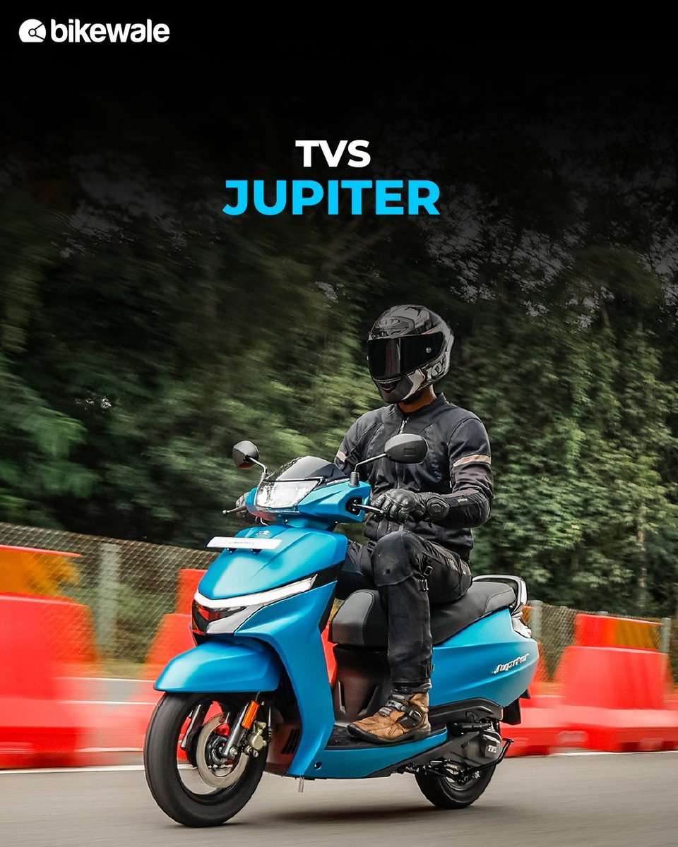 BikeWale's tweet photo. The new #TVS #Jupiter110 is available in a total of six colours and two variants.
It is a family scooter designed for a much younger audience. It gets new engine, lots of new features and has styling that will attract a lot of new buyers.
#tvsjupiter110 #bwphotos #bikes https://t.co/Eal6doMQX5