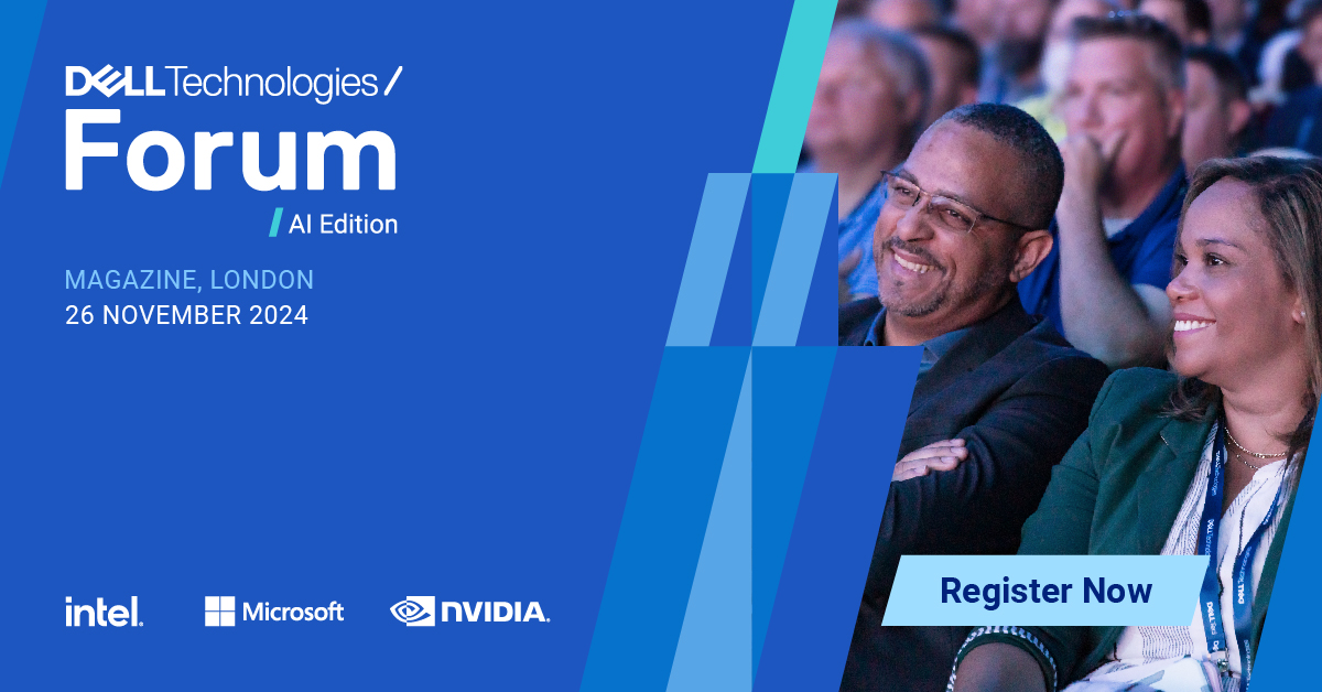 Block your calendar for Dell Technologies Forum London on 26 November 2024 at Magazine London. Join us for a day filled with insightful keynotes, networking, and groundbreaking tech showcases. dell.to/3MBBWkD

#DellTechForum #iwork4dell