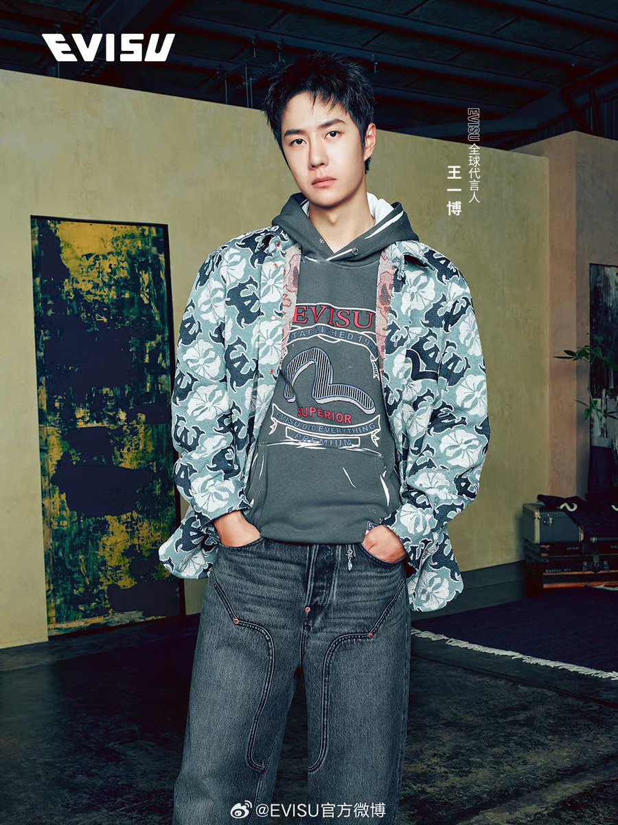 EVISU weibo Global Spokesperson's Wang Yibo for EVISU 2024 Fall