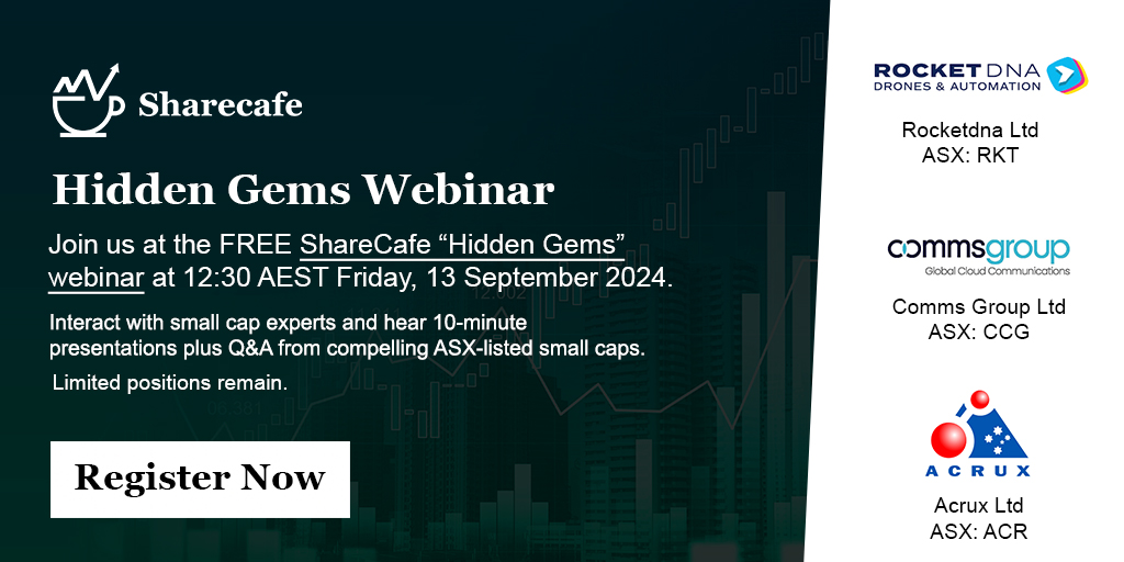 sharecafetweets's tweet image. Friday's webinar will discuss data analytics, AI, communications and tech solutions and pharmaceuticals. Register now bit.ly/4dWdsPb to hear from #Acrux $ACR #CommsGroup $CCG &amp;amp; @rktdna $RKT
