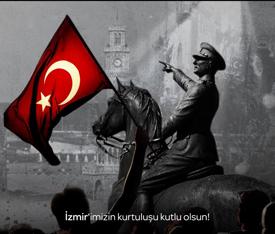 Cem_3462's tweet photo. Bağımsızlık yolunda ilk kurşunun atıldığı #zmir 'in #9Eylül1922'de düşman işgalinden kurtuluş yıl dönümü kutlu olsun!

Bağımsızlık mücadelemizin önderi Gazi Mustafa Kemal Atatürk’ü ve tüm Millî Mücadele kahramanlarımızı saygı,rahmet ve minnetle anıyoruz.
#9EylulİzmirinKurtulusu https://t.co/mB9U2UJ8A9