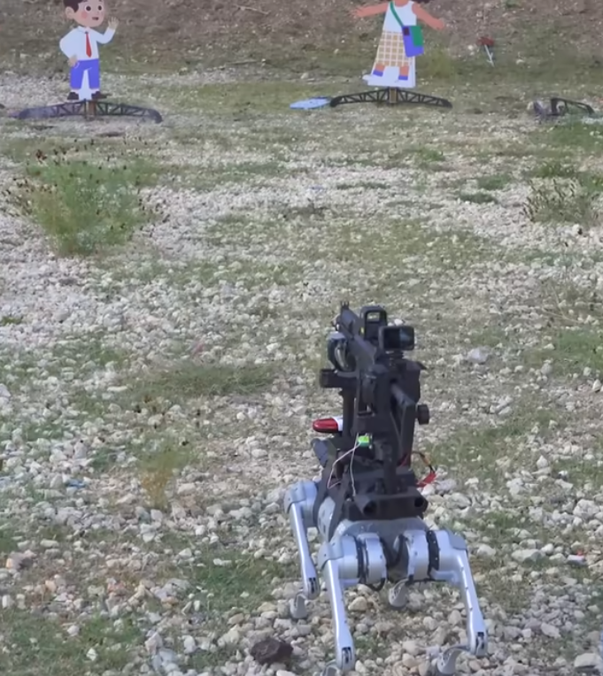 Raikairichu's tweet photo. "Boston Dynamics Pushes Lawmakers To Ban Weaponization Of Robots."(2024)

 "People  have publicized their makeshift efforts to weaponize commercial robots."
“What we don’t want is the robots to kill us"

These actions are only against citizens. Gov is exempt. 
#cyberpunkisnow https://t.co/u2A6wXbVod