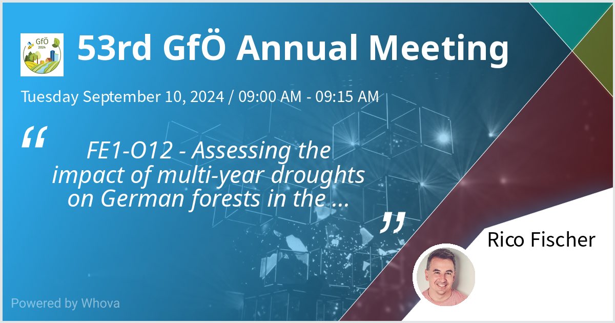 Gave a talk at 53rd GfÖ Annual Meeting on FE1-O12 - Assessing the impact of multi-year droughts on German forests in the context of increased tree mortality. Join my talk tomorrow 🌳💻