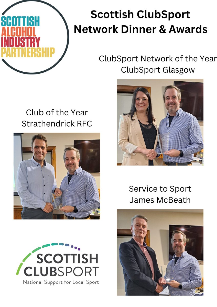 Great to be at the Scottish ClubSport national conference and sponsor the network dinner and awards.