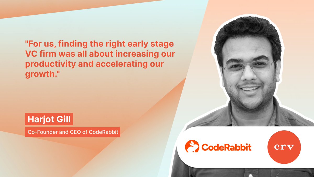 We look forward to a long and fruitful journey with <a href="/harjotsgill/">Harjot Gill</a>, <a href="/guritfaq/">Guritfaq Singh</a> and Team <a href="/coderabbitai/">CodeRabbit</a>. We're thrilled this team selected CRV to lead its Series A. Cruise on over to <a href="/TechCrunch/">TechCrunch</a> for more details.

#CRVVC #VC #funding #startup #entrepreneur

techcrunch.com/2024/08/15/cod…
