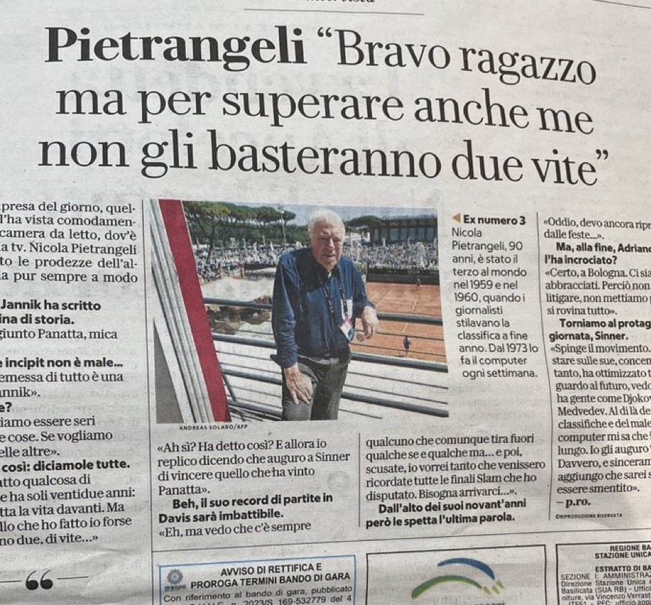 Ricchei's tweet photo. Gli è bastato un anno.
#Sinner 
#sinnerfritz https://t.co/TmAoRSOZ4k