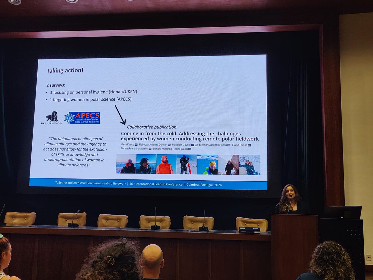 Pagodroma's tweet image. #CoimbraSeabirds is all wrapped up - a huge thanks to the organisers & @TheSeabirdGroup for inviting me to speak about toileting and menstruation during fieldwork. I'm so grateful to all those who engaged so positively during & after the talk! Thanks Paul W for pictures