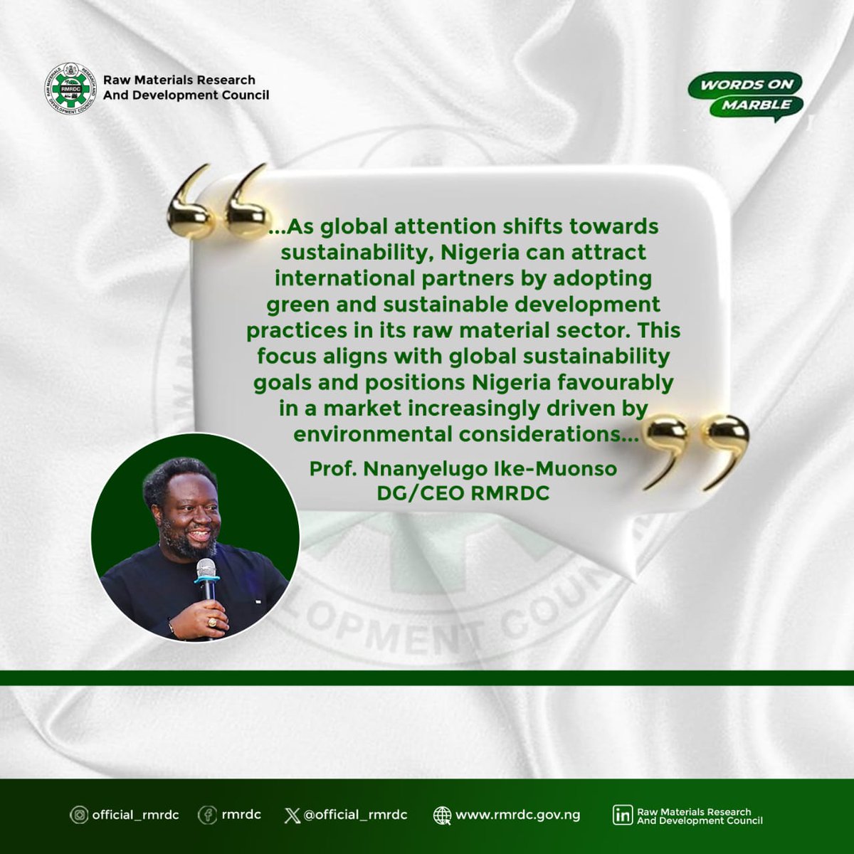 Monday Motivation With Prof <a href="/Martin_Oluba/">Prof. Nnanyelugo Martin Ike-Muonso</a> 

#MondayMotivation
#Science
#Innovation 
#Technology
#RawMaterials
#Industry
#Manufacturing
#Financing
#Partnerships
