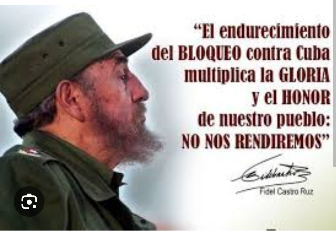 🌟 El endurecimiento del bloqueo contra Cuba multiplica la Gloria y el Honor de nuestro pueblo: No nos rendiremos.
#TumbaElBloqueo