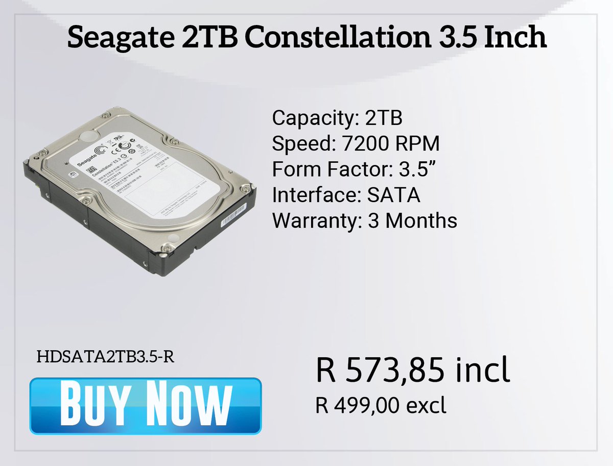 Partserve's tweet image. Get the perfect blend of performance and storage! 

WD 500GB 7200RPM 3.5 (WD5000AAKX-R)
WD 500GB 7200RPM 3.5 (WD5000AAKX-S)
Patriot P300 256GB PCIe NVMe M.2 SSD (P300P256GM28)
Seagate 2TB Constellation 3.5 (HDSATA2TB3.5-R)
#PerformanceStorage #SSD #HardDrives #PartServe