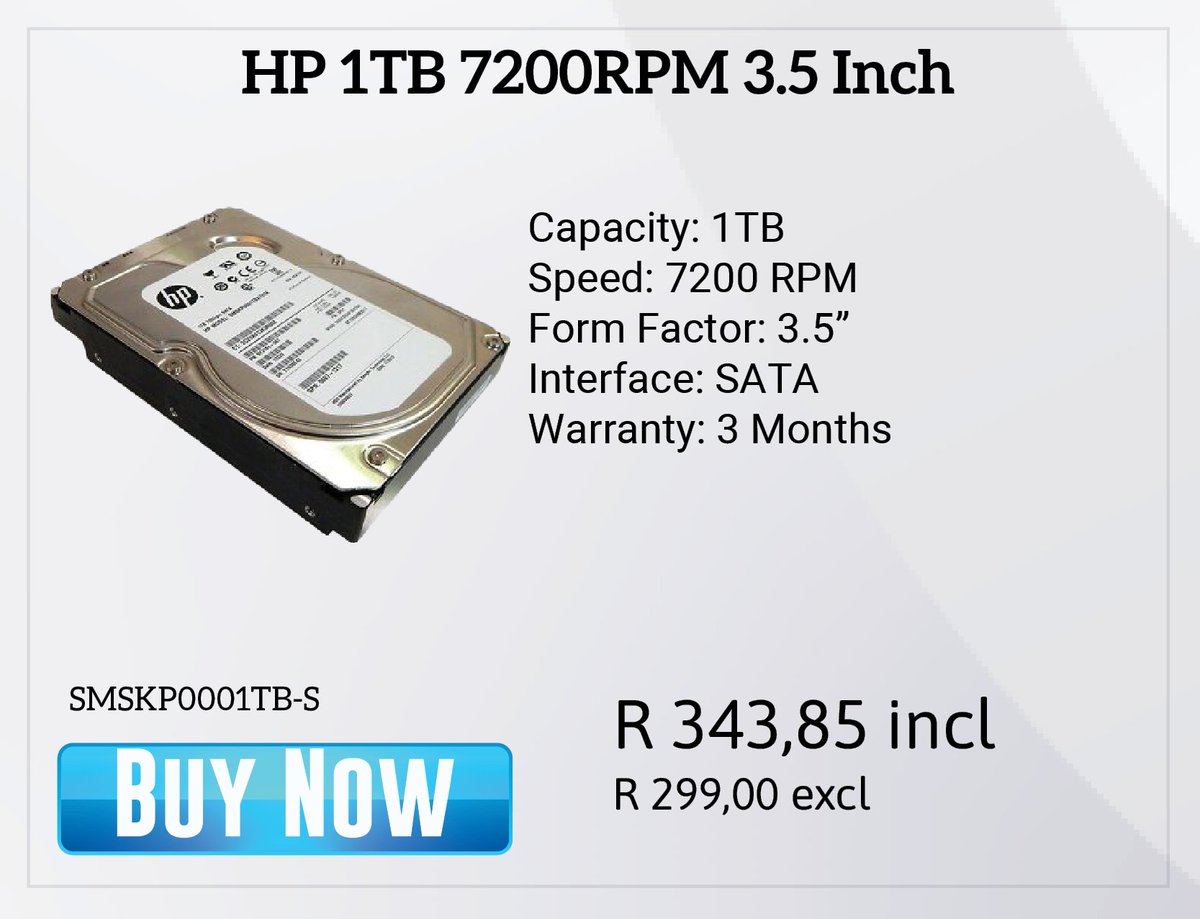 Partserve's tweet image. Get the perfect blend of performance and storage! 

WD 500GB 7200RPM 3.5 (WD5000AAKX-R)
WD 500GB 7200RPM 3.5 (WD5000AAKX-S)
Patriot P300 256GB PCIe NVMe M.2 SSD (P300P256GM28)
Seagate 2TB Constellation 3.5 (HDSATA2TB3.5-R)
#PerformanceStorage #SSD #HardDrives #PartServe