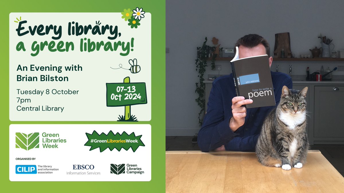 Leicester Libraries and Community Centres (@leicesterlibrar) on Twitter photo We've got some fantastic author events as part of #GreenLibrariesWeek
First up is 'An evening with <a href="/brian_bilston/">Brian Bilston</a>'
Twitter's unofficial Poet Laureate.
Tues 8 Oct, 7pm at Central Library
Don't miss out, make sure you book your free place: leicester.gov.uk/your-community…
<a href="/kibworthbooks/">Kibworth Books</a> We've got some fantastic author events as part of #GreenLibrariesWeek
First up is 'An evening with <a href="/brian_bilston/">Brian Bilston</a>'
Twitter's unofficial Poet Laureate.
Tues 8 Oct, 7pm at Central Library
Don't miss out, make sure you book your free place: leicester.gov.uk/your-community…
<a href="/kibworthbooks/">Kibworth Books</a>