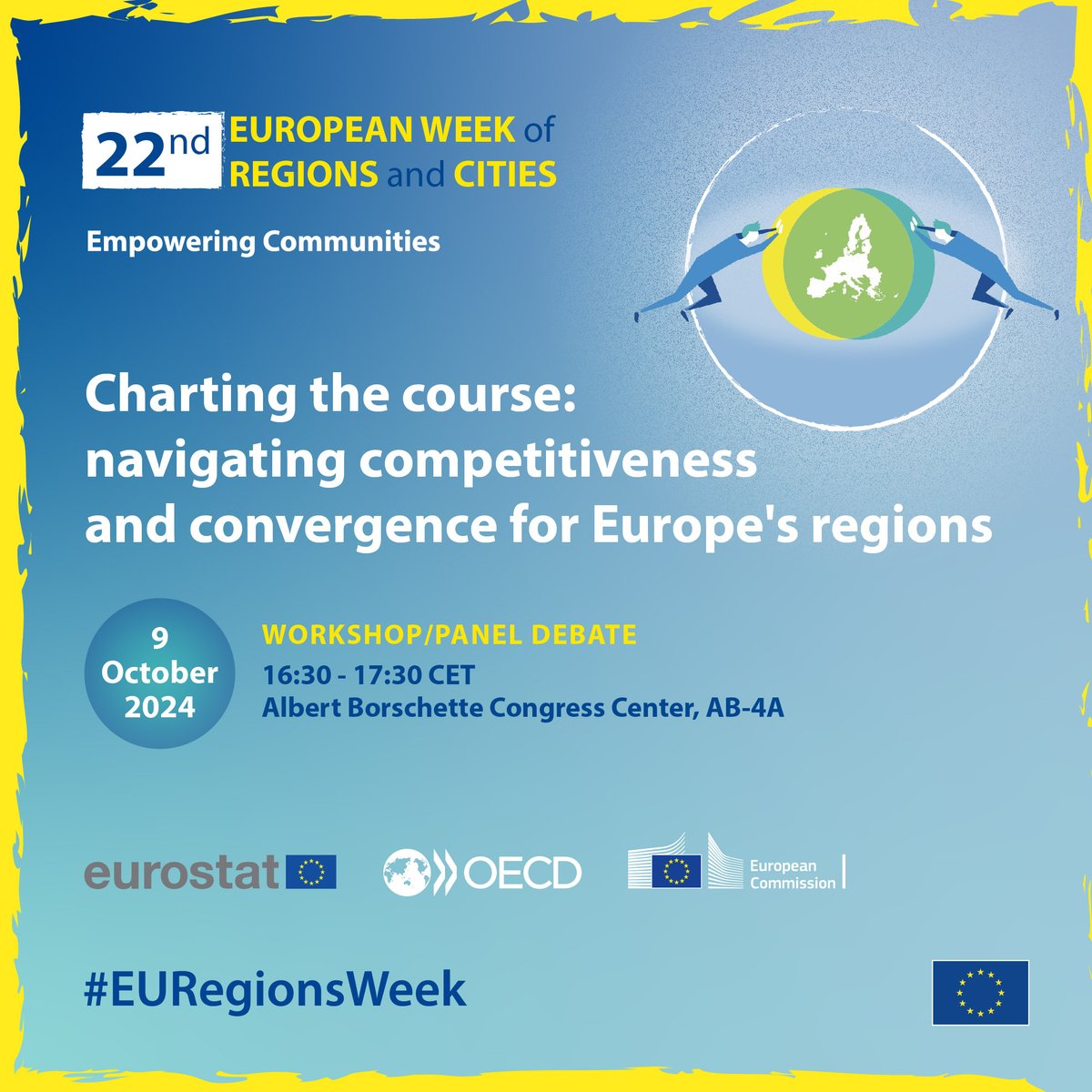 Would you like to learn about the interaction between economic and demographic change, and how different regions are likely to evolve in the coming decades?

🗓️ If you're planning to be in Brussels on 9 October, sign up for this #EURegionsWeek session! 👉 europa.eu/!RnmD9P