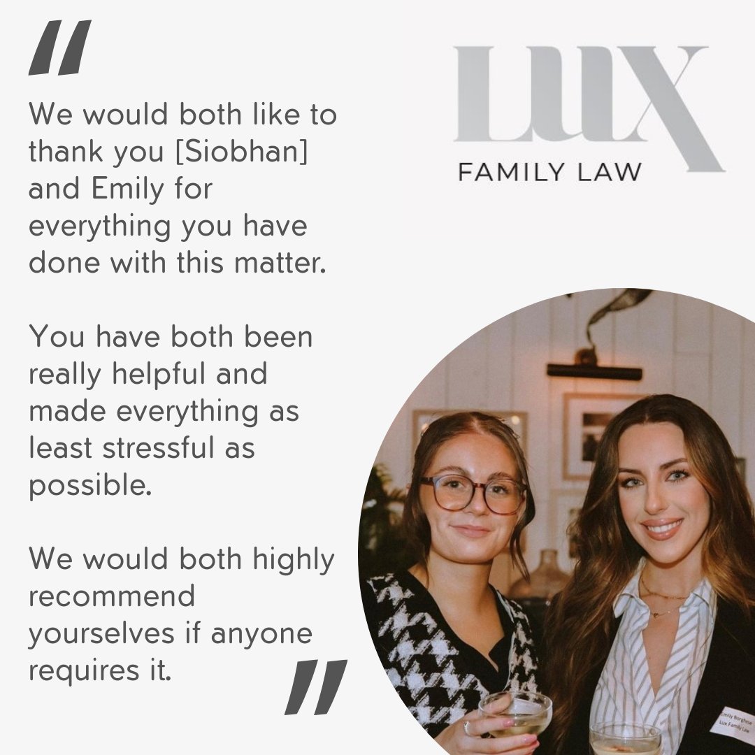 🌟 Client Feedback Post 🌟

At Lux, we pride ourselves on providing exceptional service and support to our clients. We are thrilled to share some wonderful feedback we recently received for our solicitor, Emily Borghese, and our diligent trainee solicitor, Siobhan Patten.