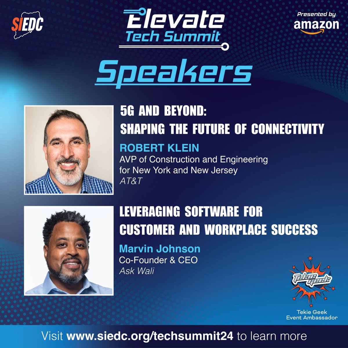 marvinjohnsonNY's tweet photo. Join us on September 20th at the SIEDC Elevate Tech Summit where I will be on a panel discussing "Leveraging Software for Customer and Workplace Success" and, of course, I'll be talking about AI. https://t.co/rbfrDoZnHu https://t.co/G1vzrMBni3
