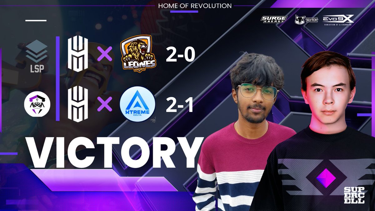 Home of Revolution (@home_of_rev) on Twitter photo โก๏ธMATCHDAY RESULTโก๏ธ
Let's celebrate yesterday's day full of victories!
๐ <a href="/LigaSemipro/">LIGA LSP</a>
๐ Group Stage - Round 1
๐ <a href="/EsportsLeonesCR/">Leones eSports</a>
โ
2-0
๐
MVP @lennyyyyy20 (4-0)
๐ <a href="/Nova_League_Cr/">Nova League</a>
๐ Group Stage - Round 2
๐ @XtremeDelta_CR
โ
2-1
๐
MVP <a href="/tourist_cr12/">Tourist</a> (3-0)
#HoROP โก๏ธMATCHDAY RESULTโก๏ธ
Let's celebrate yesterday's day full of victories!
๐ <a href="/LigaSemipro/">LIGA LSP</a>
๐ Group Stage - Round 1
๐ <a href="/EsportsLeonesCR/">Leones eSports</a>
โ
2-0
๐
MVP @lennyyyyy20 (4-0)
๐ <a href="/Nova_League_Cr/">Nova League</a>
๐ Group Stage - Round 2
๐ @XtremeDelta_CR
โ
2-1
๐
MVP <a href="/tourist_cr12/">Tourist</a> (3-0)
#HoROP