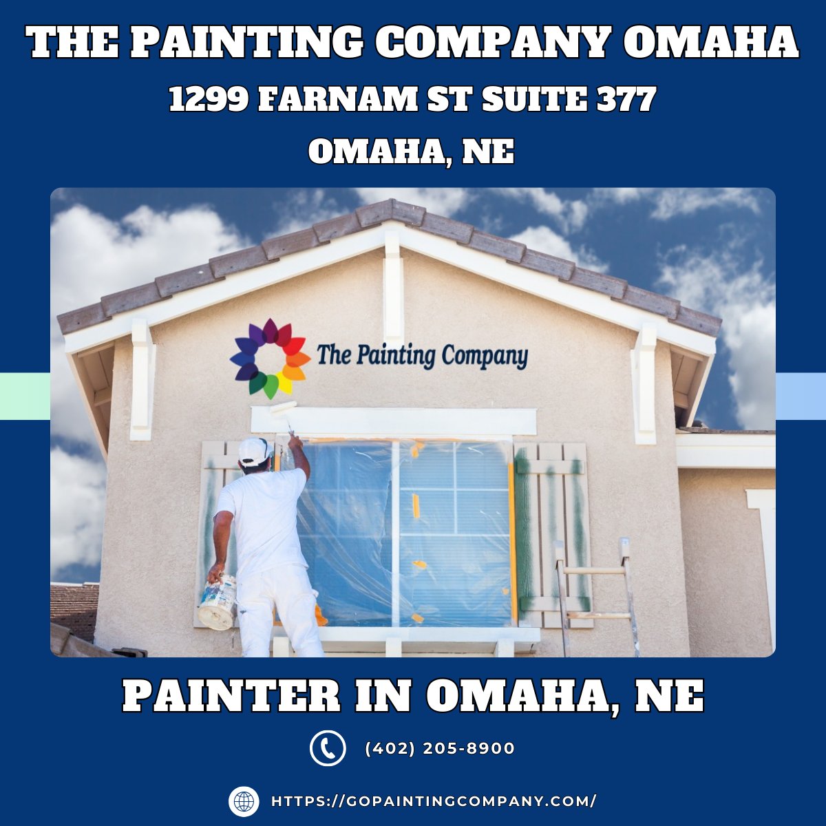GoPaintingCo's tweet photo. Painter in Omaha, NE - The Painting Company Omaha

https://t.co/x7GMSJrxi2

The Painting Company Omaha
1299 Farnam St Suite 377
Omaha, NE 68102
(402) 205-8900

https://t.co/ZnUHG0gtkW

#Painter #PainterOmahaNE https://t.co/GYWbbPiU9y