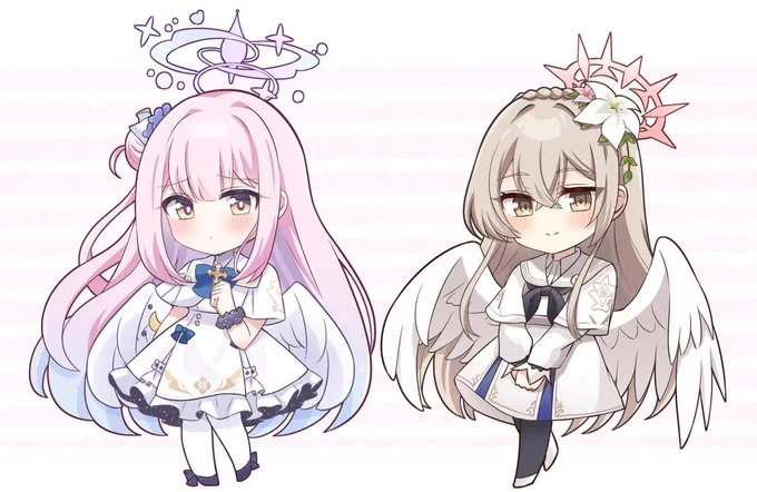 ミカとナギサ、ミニアクスタにします～!!#ブルアカ 