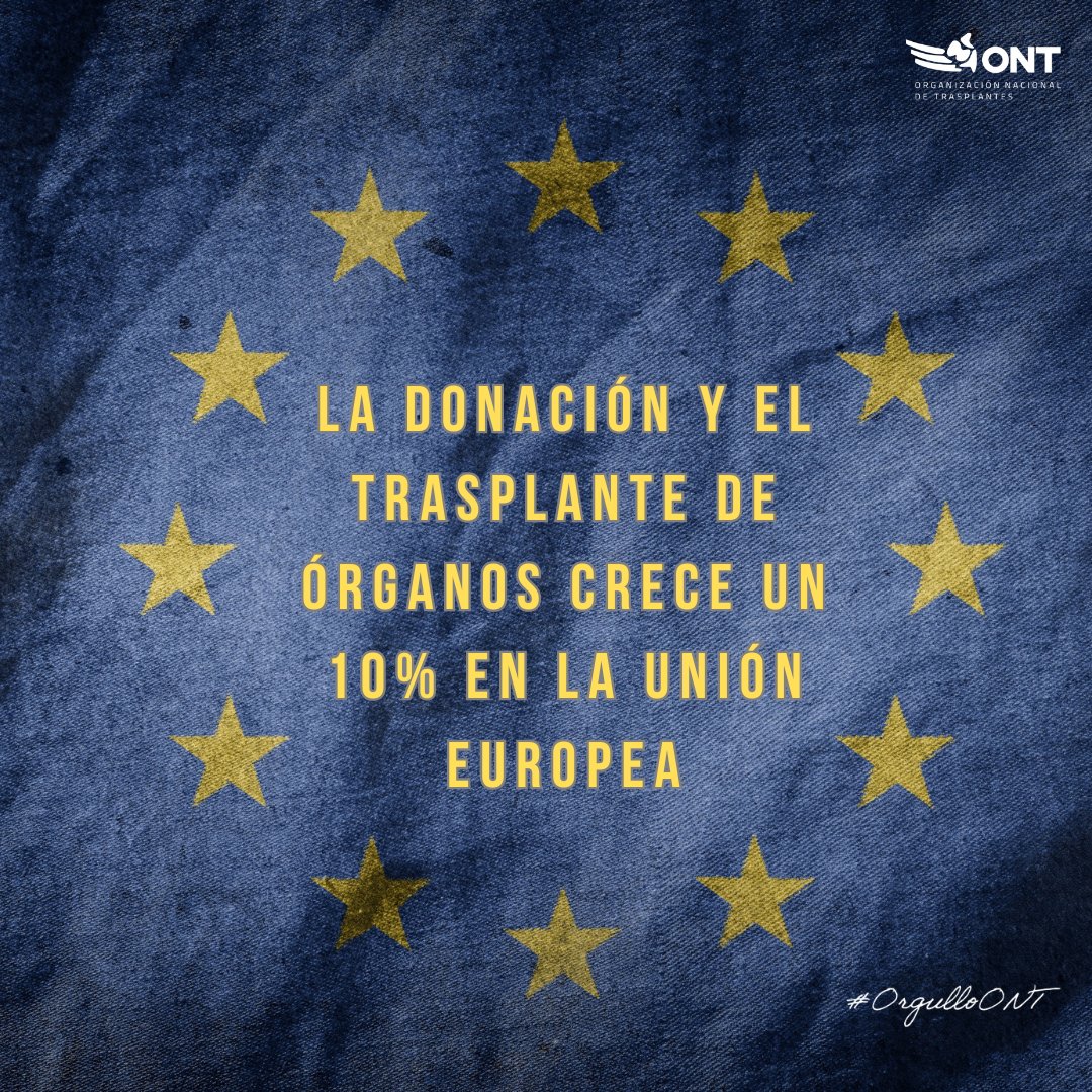 🇪🇺 ¡Máximo histórico! La #donación y el #trasplante de órganos en la Unión Europea creció un 10% en 2023, superando la actividad previa a la pandemia de #Covid19. 10273 personas dijeron “sí” a donar #OrgulloONT💙