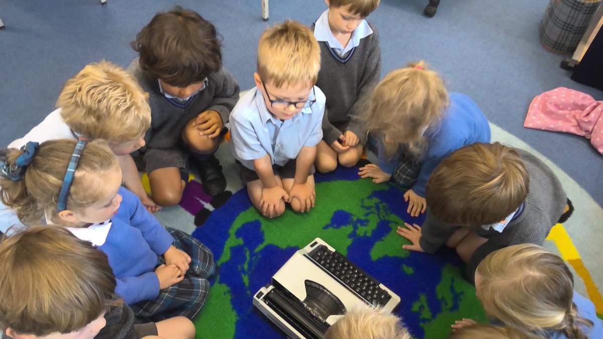 Week 1 in Year 1 saw a strange object appear in our classroom floor. We loved reading a story about cows that type letters on a typewriter and demand electric blankets! #HazlegrovePreprep #HazlegroveYear1 #HazlegroveEnglish