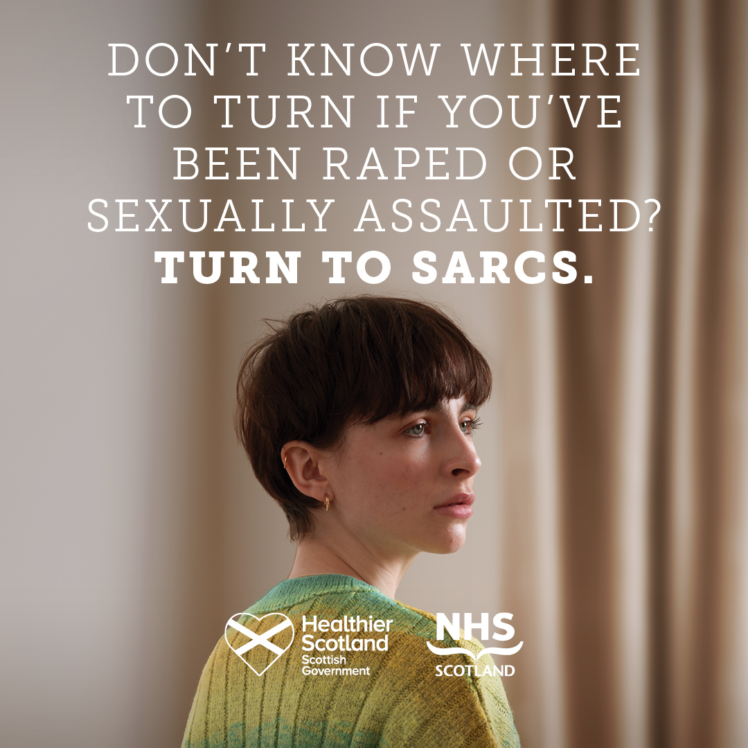 scotgov's tweet image. SARCS is a dedicated NHS Scotland sexual assault service.

It can offer healthcare and support in the days after an assault if people are not ready or unsure about going to the police.

Find out more at  nhsinform.scot/SARCS

#TurnToSARCS