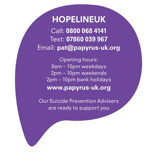 If you’re age 35 or younger and experiencing thoughts of suicide or are concerned that a young person could be thinking about suicide HOPELINE can help you understand why thoughts of suicide might be present and provide you with a safe space to talk #WorldSuicidePreventionDay