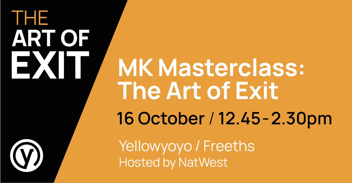 Whatever the stage of your business, it's never too early to create your exit strategy.

Knowing what you want to achieve and your next move is hugely important.

Information, inspiration + expert guidance.

👉 Book your FREE place  - lnkd.in/erHzWcNj
Venue - NatWest MK