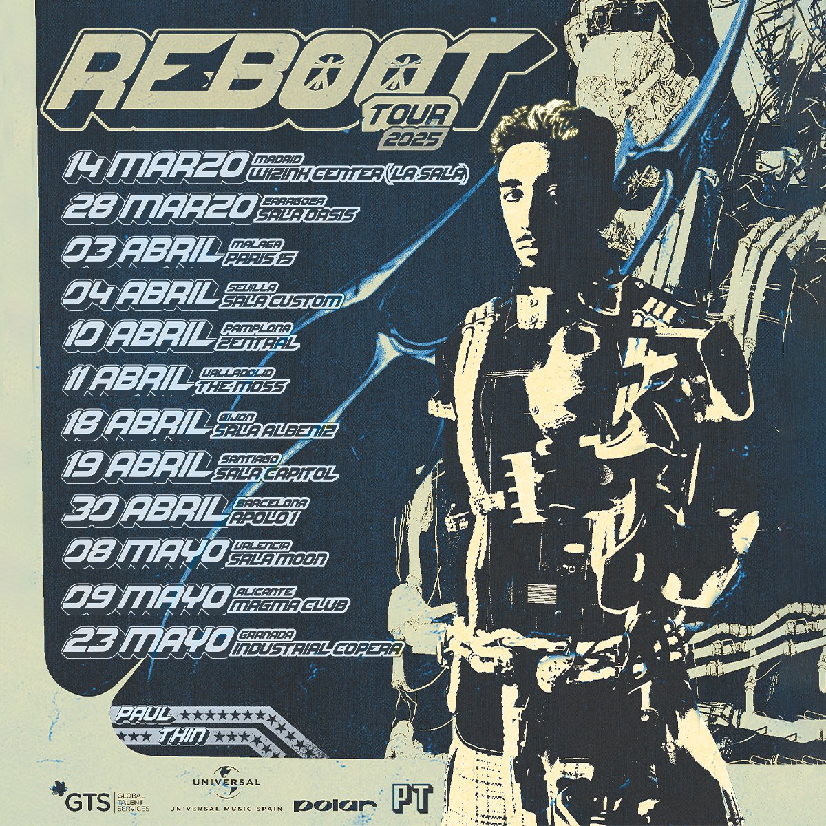 PaulSThin's tweet image. REBOOT TOUR 2025

11/09 - 12:00h  _ PREVENTA _

12/09 - 13:00h  _ ENTRADAS A LA VENTA _

En 2025 se encienden los focos.

🎟️Compra tus entradas🎟️
PaulThin.lnk.to/web-oficialEM