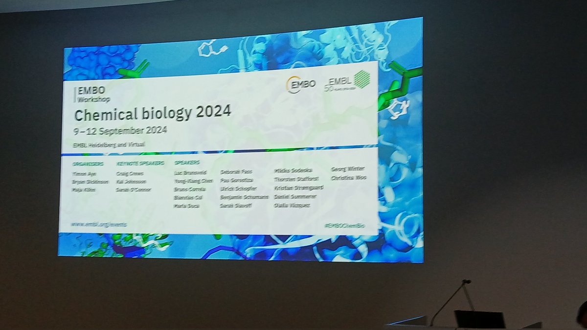 Delighted to be at EMBL for my first EMBO chemical biology workshop.