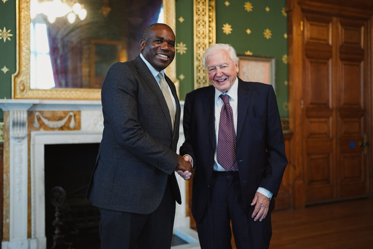 This decade is critical for action on the climate emergency.

It was an honour to welcome Sir David Attenborough to the Foreign Office today to discuss <a href="/UKLabour/">The Labour Party</a>’s vision to put climate and nature at the heart of our foreign policy.