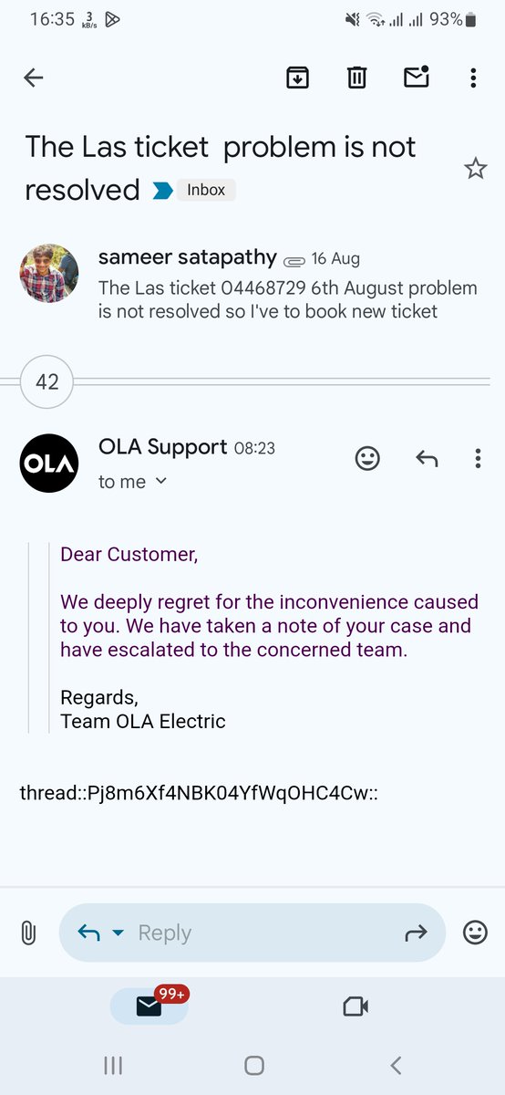 sameersatapathy's tweet photo. @OlaElectric East or west our 
@OlaElectric
@bhash
 are the #shittiest 
shit = olaservice 
 #biggest #Liars tckt #04921676
@Uber_India
@atherenergy
@PMOIndia
@OlaScooter
@Olacabs
@CTOdisha 
@CMO_Odisha 

#Shameless #ola
50+ emails 2.5months with care plus no #repair https://t.co/5as5Err5cU