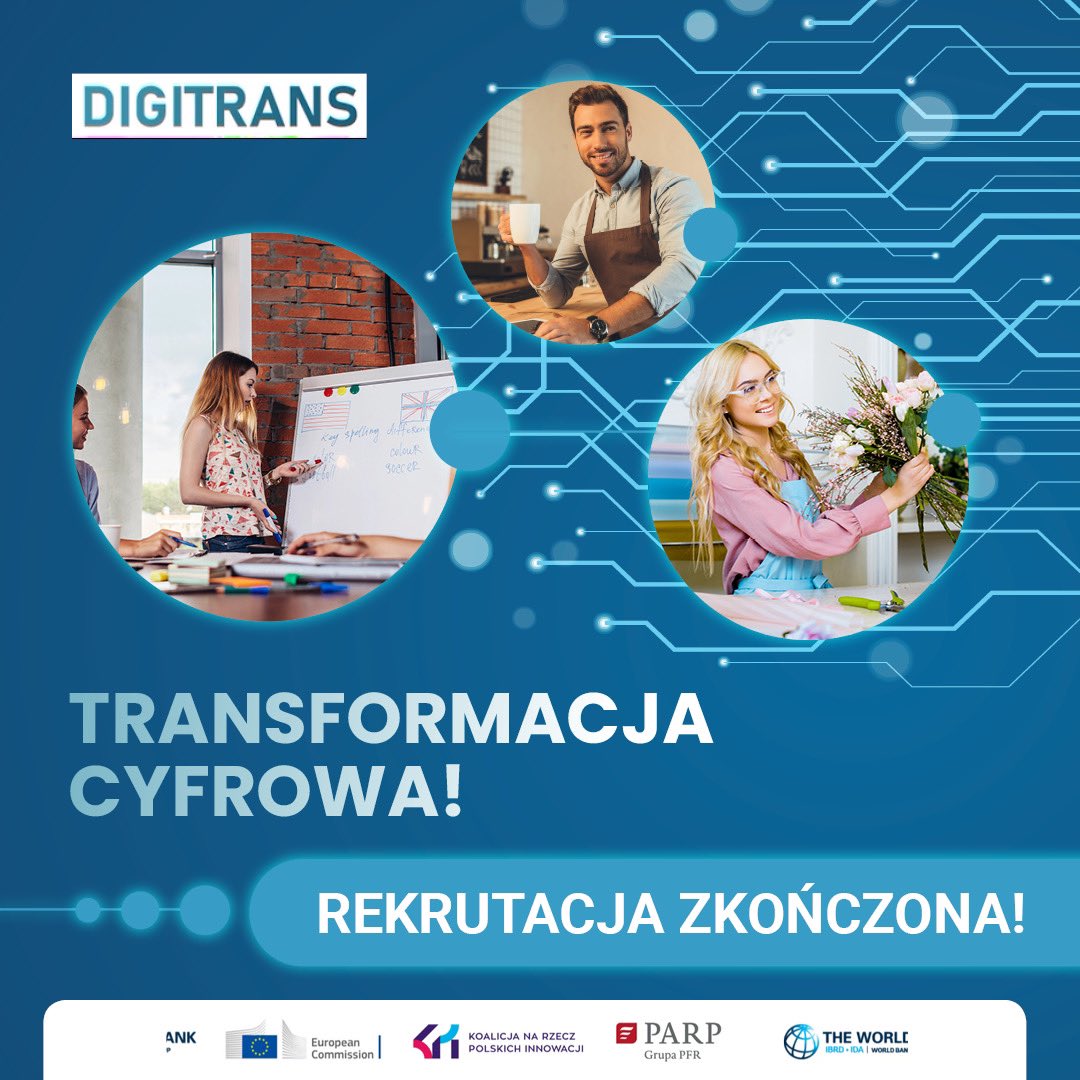 📢 Rekrutacja do programu DIGITRANS zakończona!

Dziękujemy wszystkim firmom, które zgłosiły się do programu DIGITRANS! Rekrutacja została oficjalnie zakończona. Wkrótce skontaktujemy się z wybranymi uczestnikami, aby przekazać informacje o dalszych krokach.