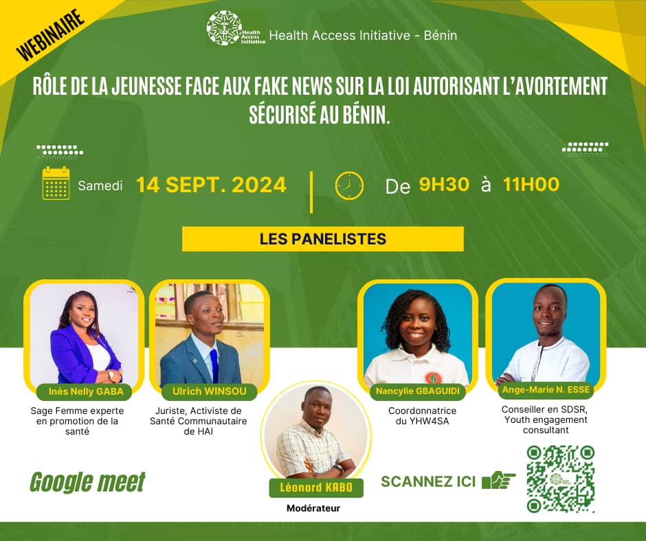 𝗙𝗮𝗸𝗲 𝗻𝗲𝘄𝘀 𝗼𝘂 𝗿é𝗮𝗹𝗶𝘁é ? 𝚃𝚞 𝚝𝚎 𝚙𝚘𝚜𝚎𝚜 𝚍𝚎𝚜 𝚚𝚞𝚎𝚜𝚝𝚒𝚘𝚗𝚜 𝚜𝚞𝚛 𝚕𝚊 𝚕𝚘𝚒 𝚜𝚞𝚛 𝚕'𝚊𝚟𝚘𝚛𝚝𝚎𝚖𝚎𝚗𝚝 𝚜é𝚌𝚞𝚛𝚒𝚜é 𝚊𝚞 𝙱é𝚗𝚒𝚗 ?

Rejoins nous ⋆𝒮𝒶𝓂𝑒𝒹𝒾  pour t'éclairer !

Voici le lien pour suivre l’évènement :  meet.google.com/ipu-ianb-ztu