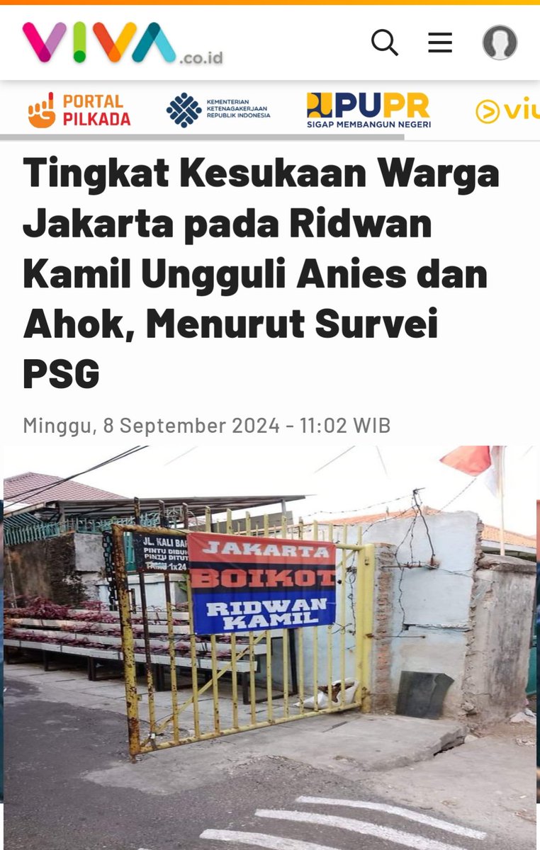 Tingkat Kesukaan Warga Jakarta pada Ridwan Kamil Ungguli Anies dan Ahok, Menurut Survei PSG

Kepala Peneliti PSG Ahsan Ridhoi mengatakan tingkat kesukaan Ridwan Kamil paling tinggi di atas Anies Baswedan dan Basuki Tjahaja Purnama atau Ahok.
 viva.co.id/berita/politik…