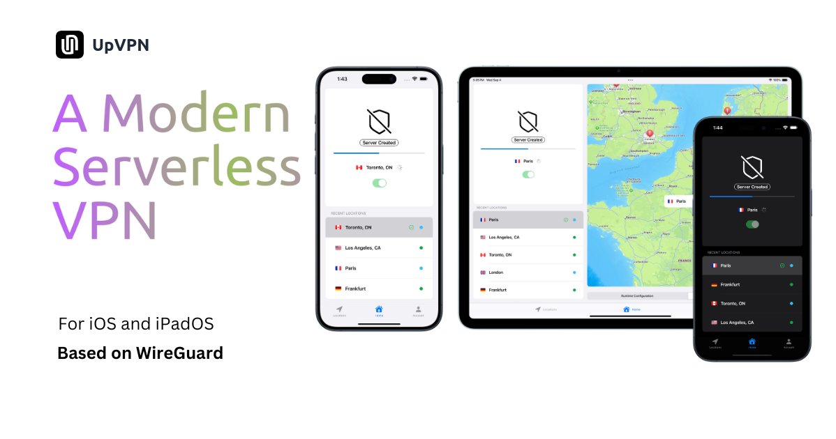 UpVPNapp's tweet photo. Introducing the new UpVPN app for iOS and iPadOS! 🎉

Learn more at https://t.co/k9O8asmaOP 

Get it from the App Store: https://t.co/jwPVyAEE2Q https://t.co/0S2aXWaBif