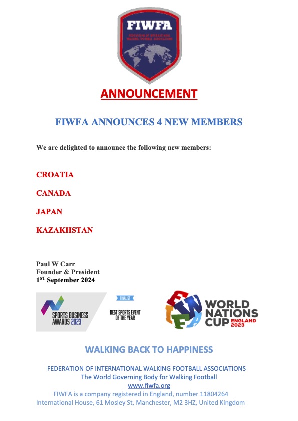 Four new members. #walkingfootball
