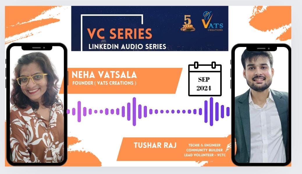Vats Creations is thrilled to share a snippet from r recent interaction with none other than Tushar Raj, a highly respected techie, engineer, and community builder! 

instagram.com/reel/C_sTyudNl…

<a href="/gdgrnc/">Google Developer Group- Ranchi</a> 
<a href="/NehaVatsala/">Neha Vatsala</a> 
#VCTC #DevFestRanchi2024