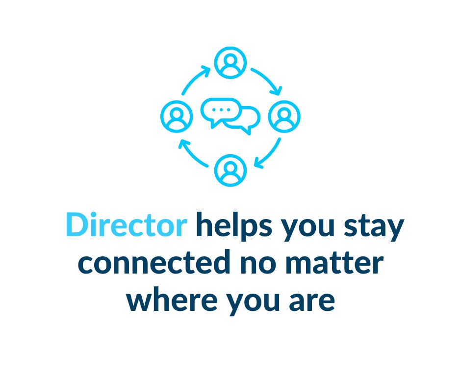 Need to step away from your desk?  With Director, you can stay connected and productive no matter where you are. Communicate with clients and stay in the loop on office conversations, all from your mobile or preferred messaging app. Get in touch to find out more 📲 01228 217222