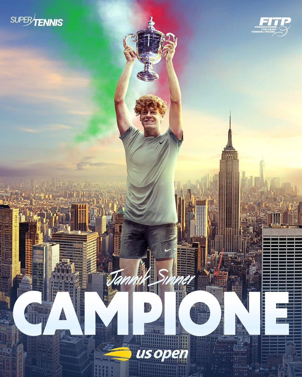 Jannik Sinner nella storia!
Trionfo a New York 🏆🇮🇹🥇💪
 #usopen2024 #janniksinner #campione