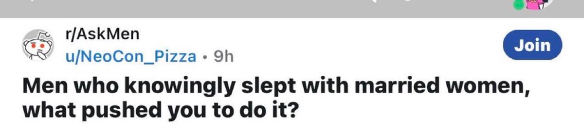 HaYoMiDe_'s tweet photo. Men who knowingly slept with married women were asked “what pushed you to do it” 

Repl!es was wi!d as usual 

Open thread😭😭 https://t.co/Xf3vK8FJyV