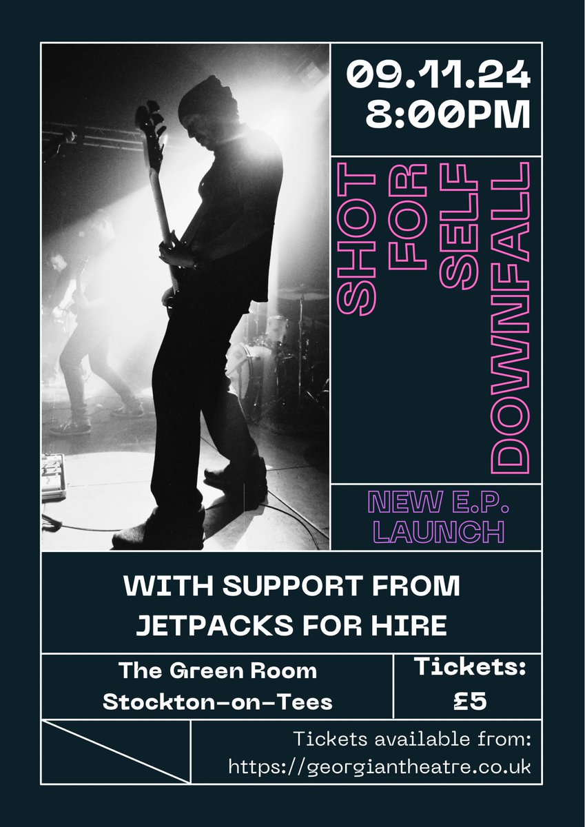 2 months to go until our EP launch at The Green Room, Stockton on 9th November. 
Playing on the night will also be our good friends Jetpacks For Hire.
Tickets are starting to sell and this will sell out! 
Grab yours here: 

georgiantheatre.co.uk/live-events/sh…
